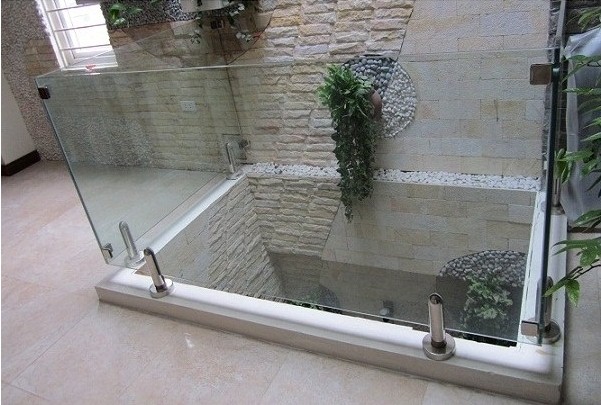 Lan can kính inox 304