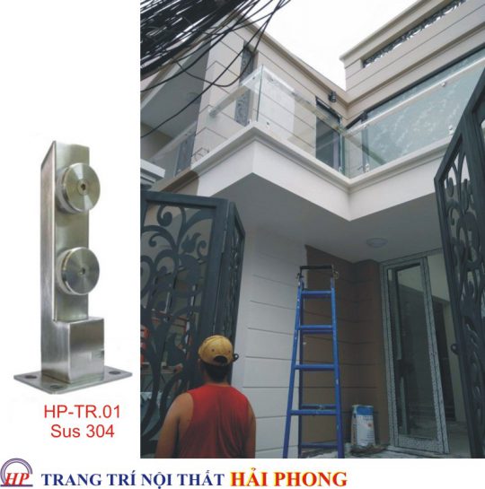 trụ cầu thang kính tại an giang