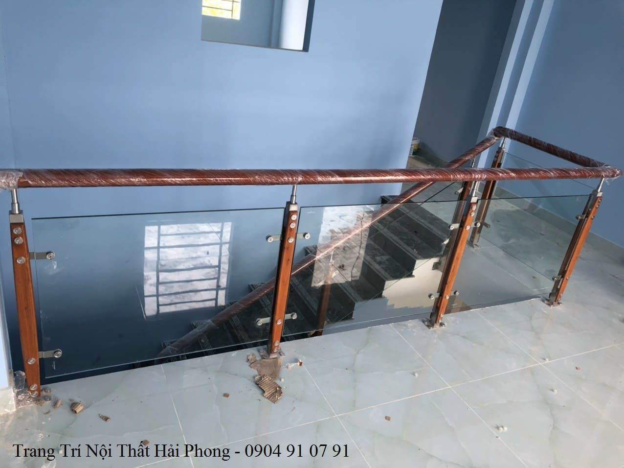 Mẫu lan can cầu thang inox đẹp