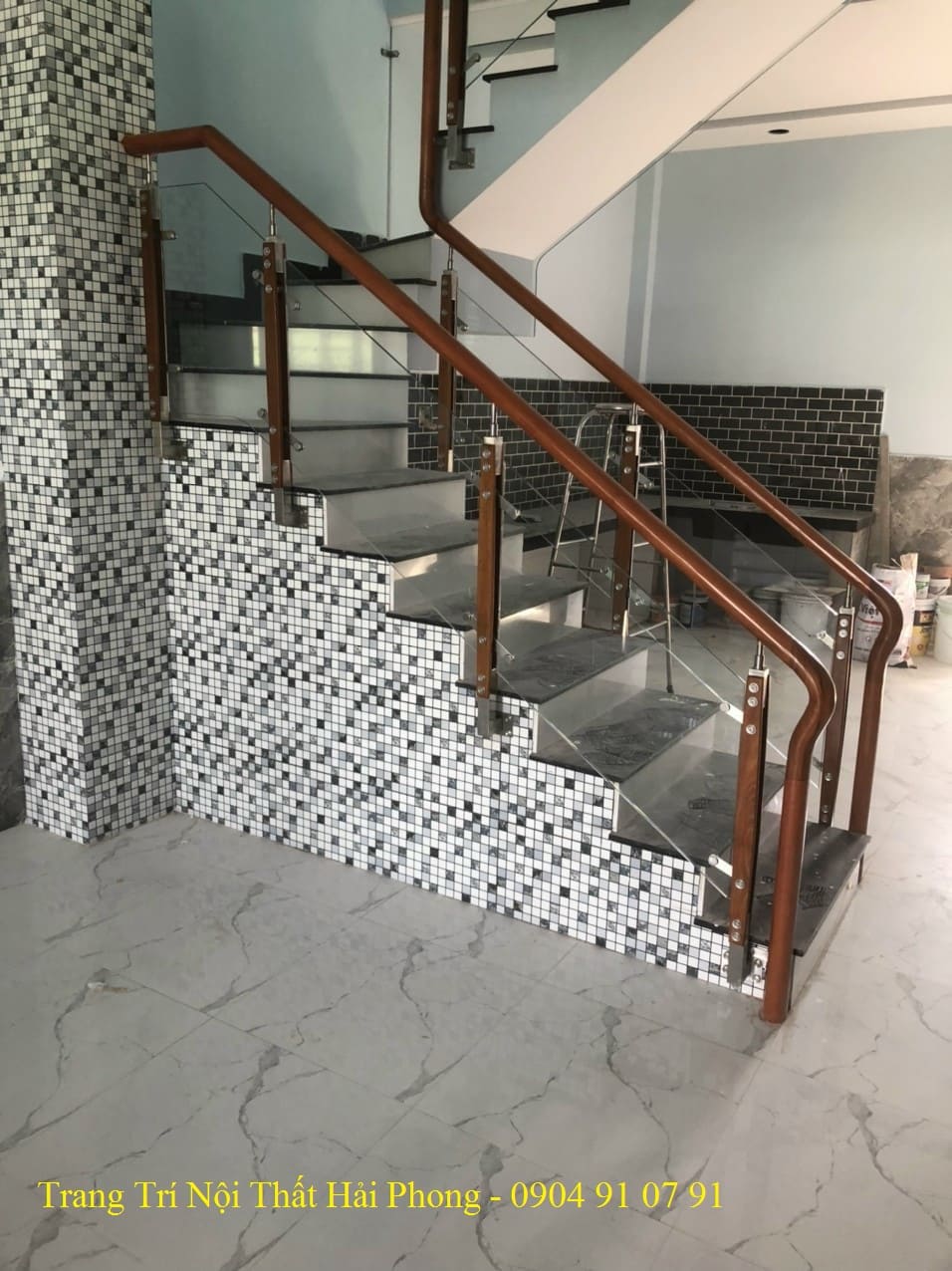 Mẫu lan can cầu thang inox đẹp