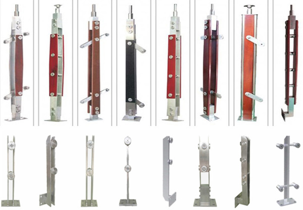 trụ cầu thang kính, inox tại trà vinh