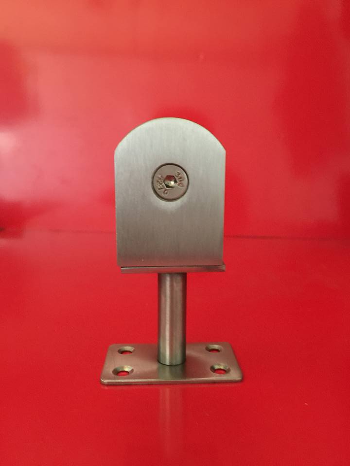 trụ cầu thang kính, inox