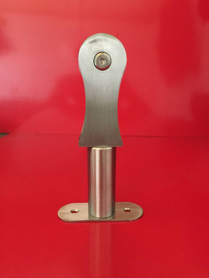 trụ cầu thang kính, inox