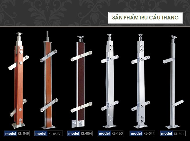 trụ cầu thang kính tại bạc liêu