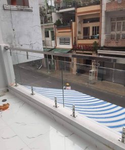 Lan can kính trụ tròn phi 38