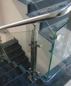 cầu thang kính trụ dài hp14