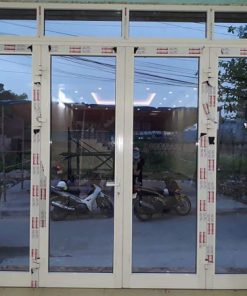 Cửa nhôm Xingfa 4 cánh màu trắng sứ đẹp